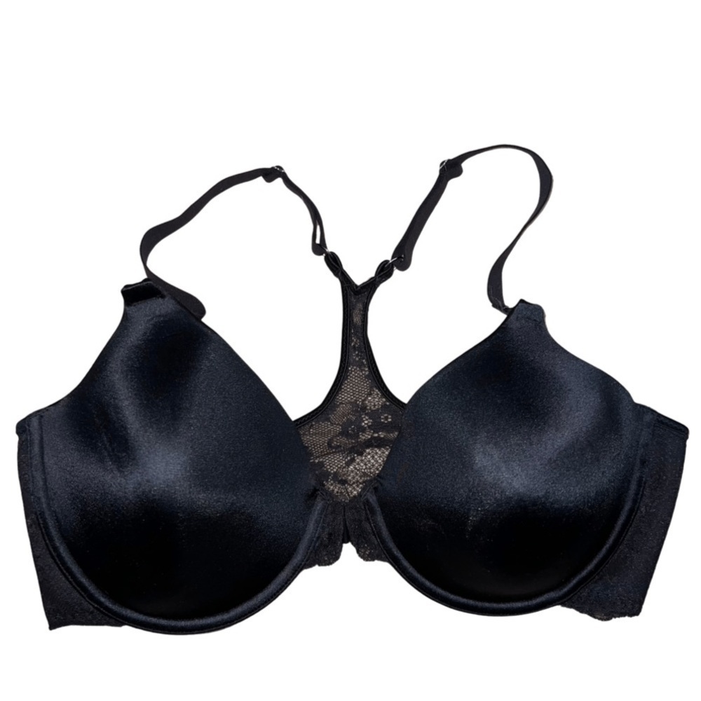 Maidenform Front Closure Full Coverage Racerback Bra Black Size 38D